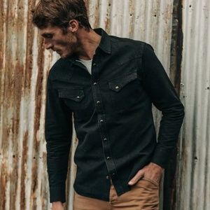 Taylor Stitch Western Shirt in Washed Black Selvage Chambray